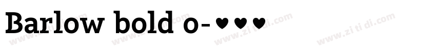 Barlow bold o字体转换